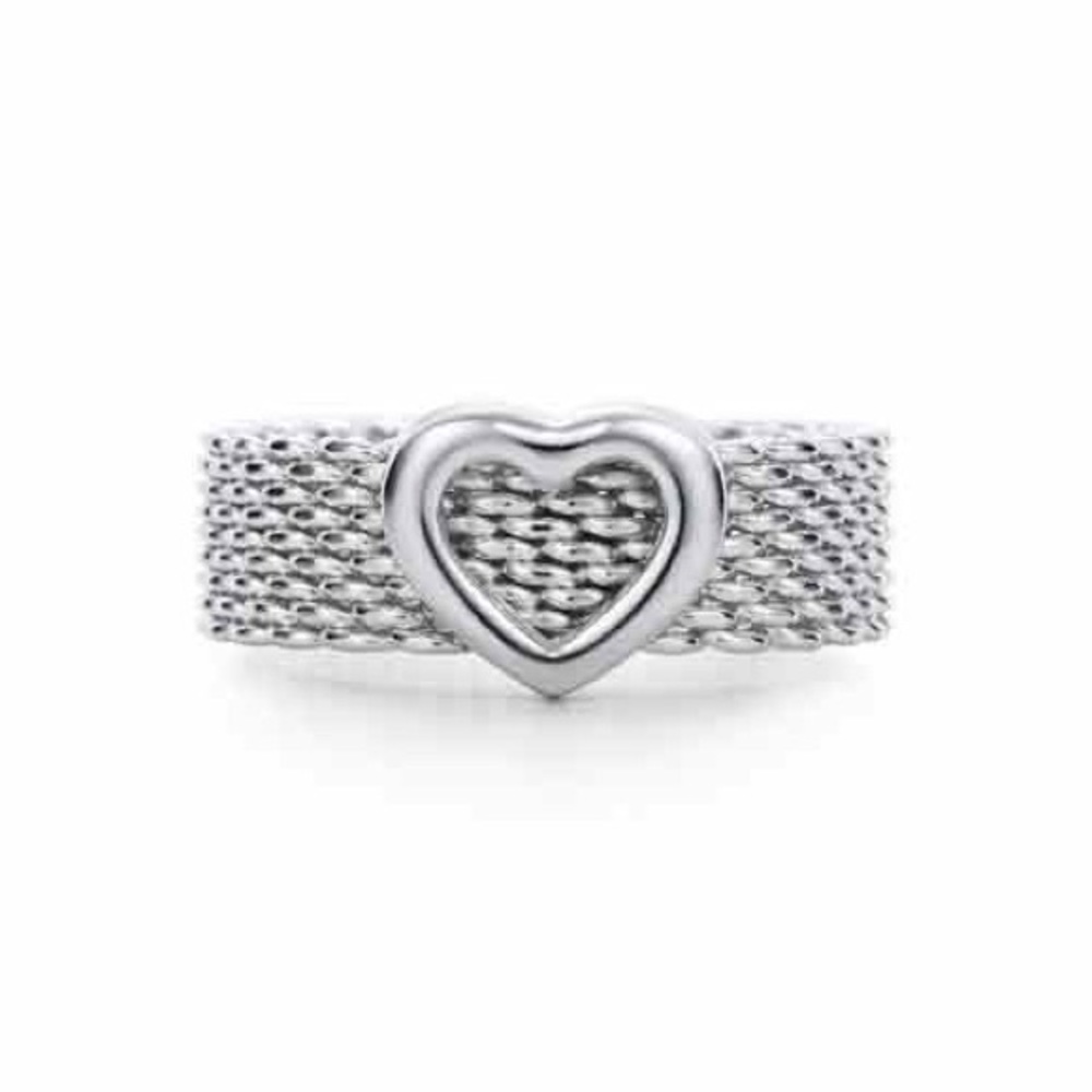 Authentic  Tiffany’s Heart Mesh Ring